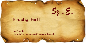 Szuchy Emil névjegykártya